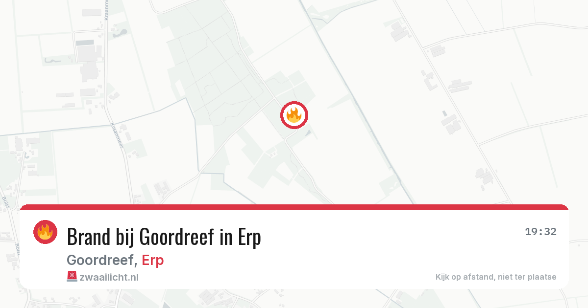 Brand bij Goordreef in Erp — 2 aug 2026