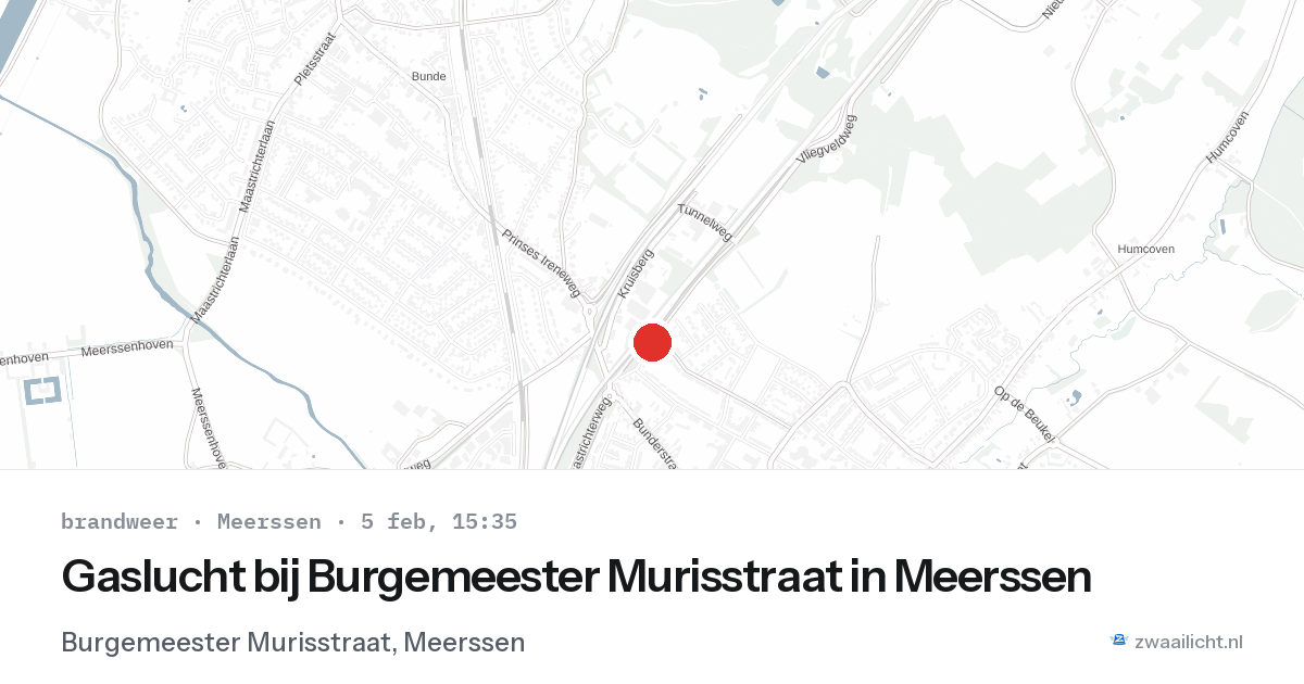 Gaslucht bij Burgemeester Murisstraat in Meerssen — 5 feb 2026