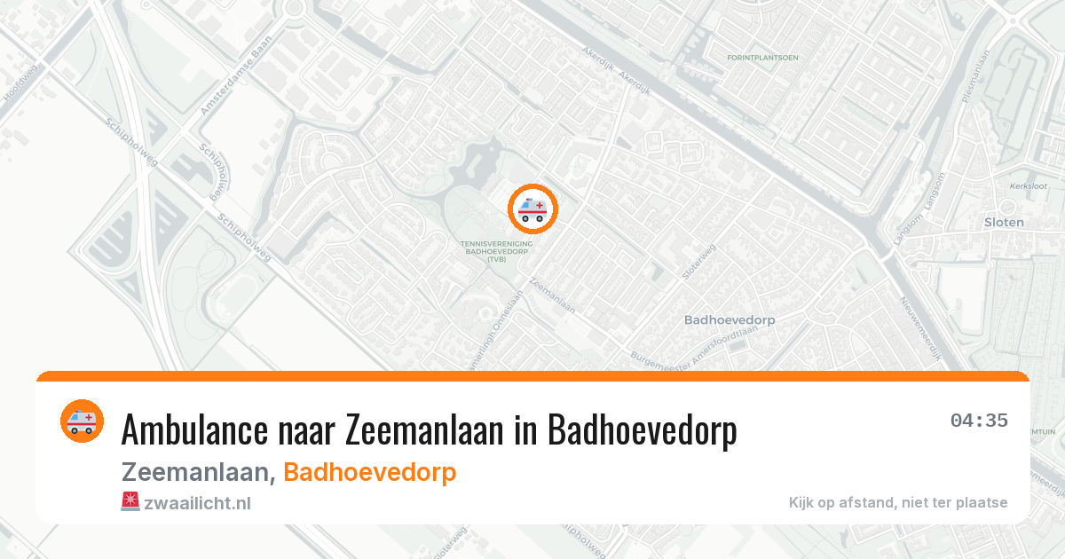Ambulance naar Zeemanlaan in Badhoevedorp — 24 mrt 2026