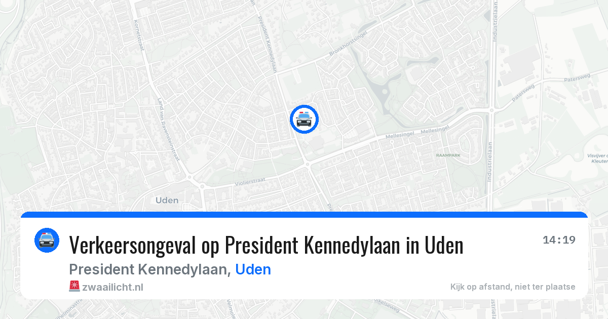 Verkeersongeval op President Kennedylaan in Uden — 8 apr 2026