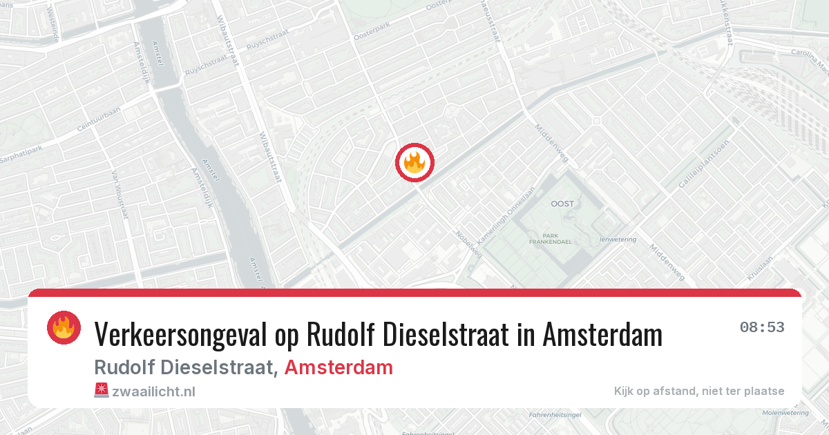 Verkeersongeval op Rudolf Dieselstraat in Amsterdam — 5 mrt 2026