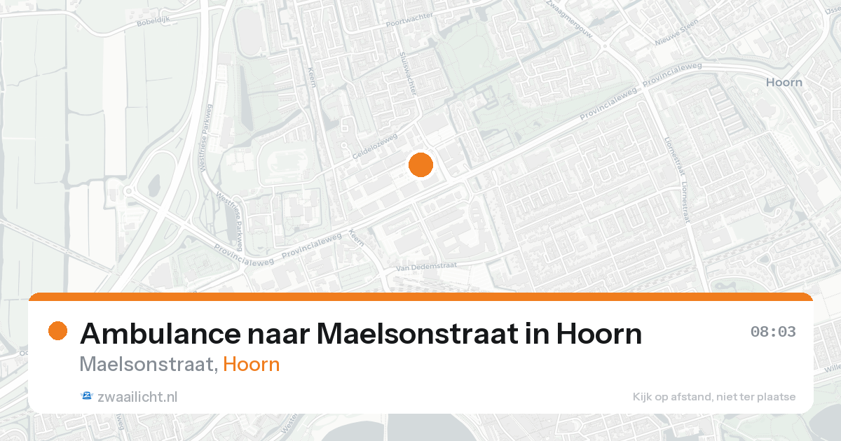 Ambulance naar Maelsonstraat in Hoorn — 19 mei 2026