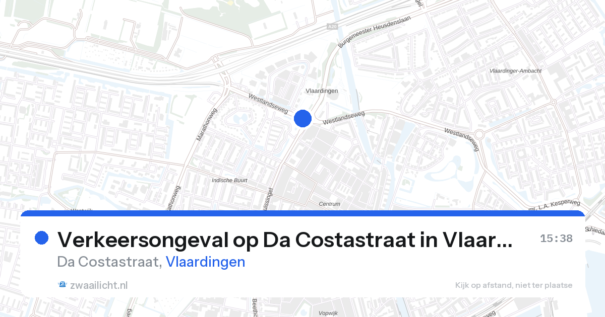 Verkeersongeval op Da Costastraat in Vlaardingen — 5 apr 2026