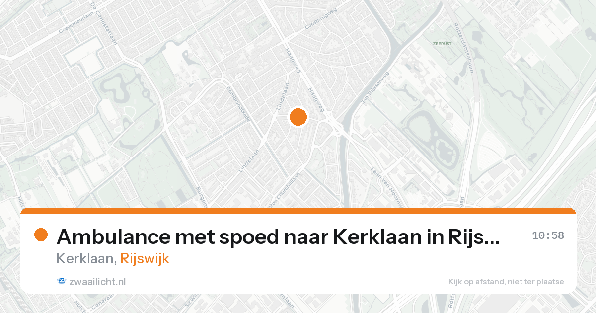 Ambulance met spoed naar Kerklaan in Rijswijk — 14 mei 2026