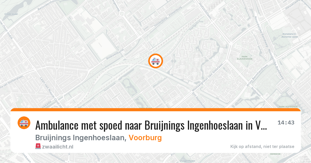 Ambulance met spoed naar Bruijnings Ingenhoeslaan in Voorburg — 14 mrt 2026