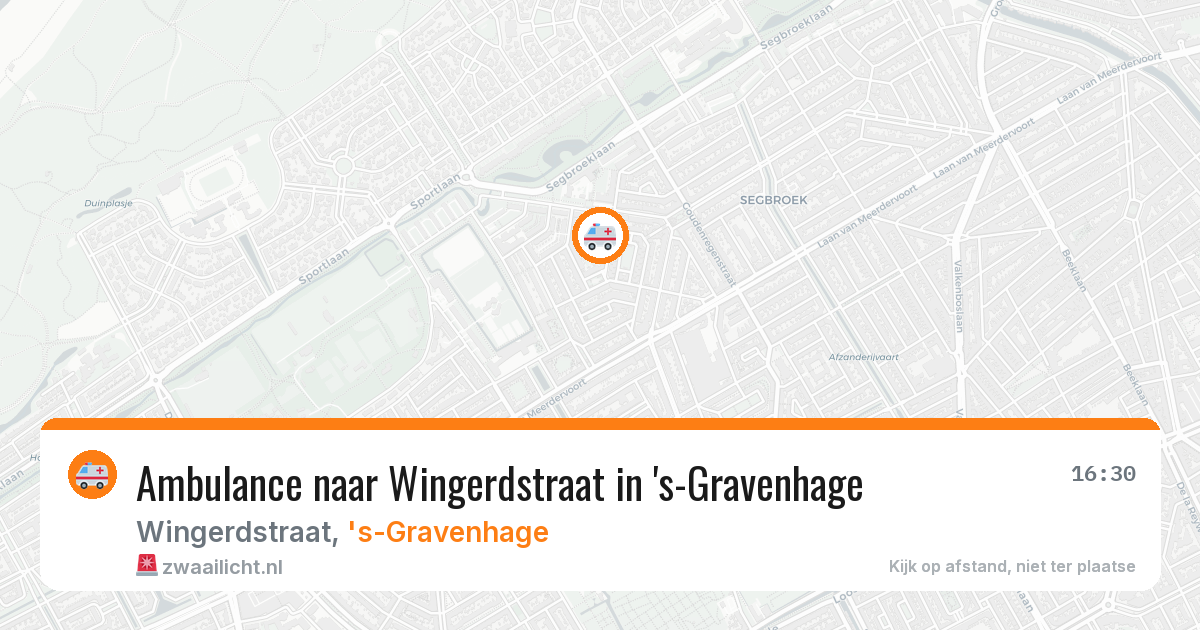 Ambulance naar Wingerdstraat in 's-Gravenhage — 7 aug 2026