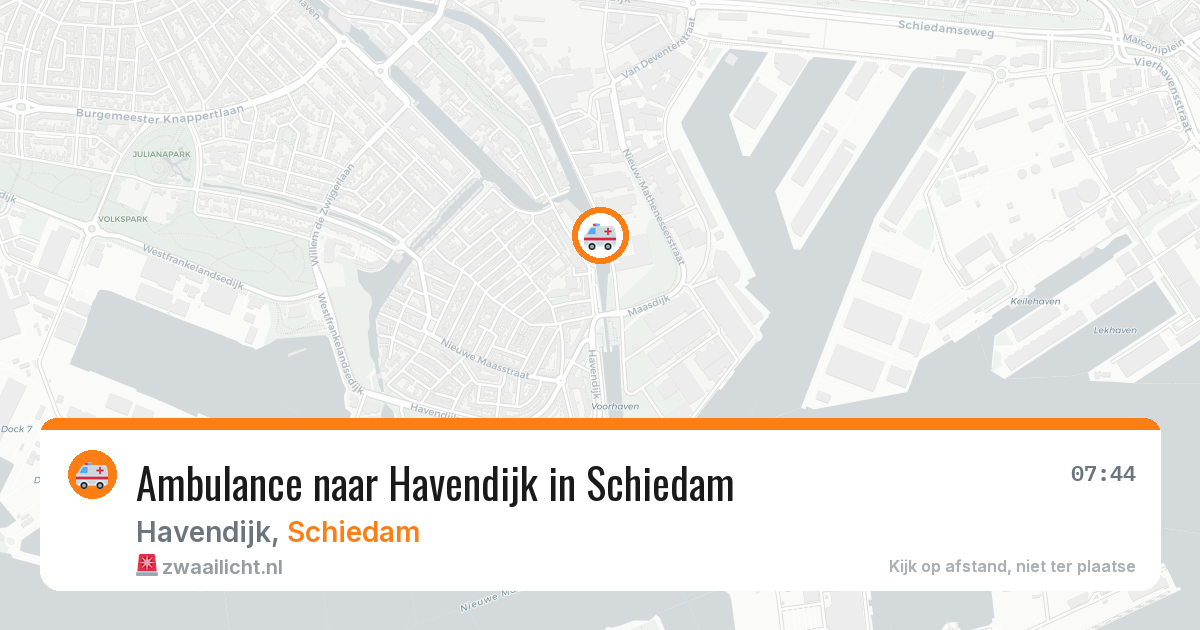 Ambulance naar Havendijk in Schiedam — 18 mrt 2026