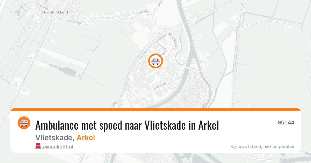 Ambulance met spoed naar Vlietskade in Arkel — 11 apr 2026