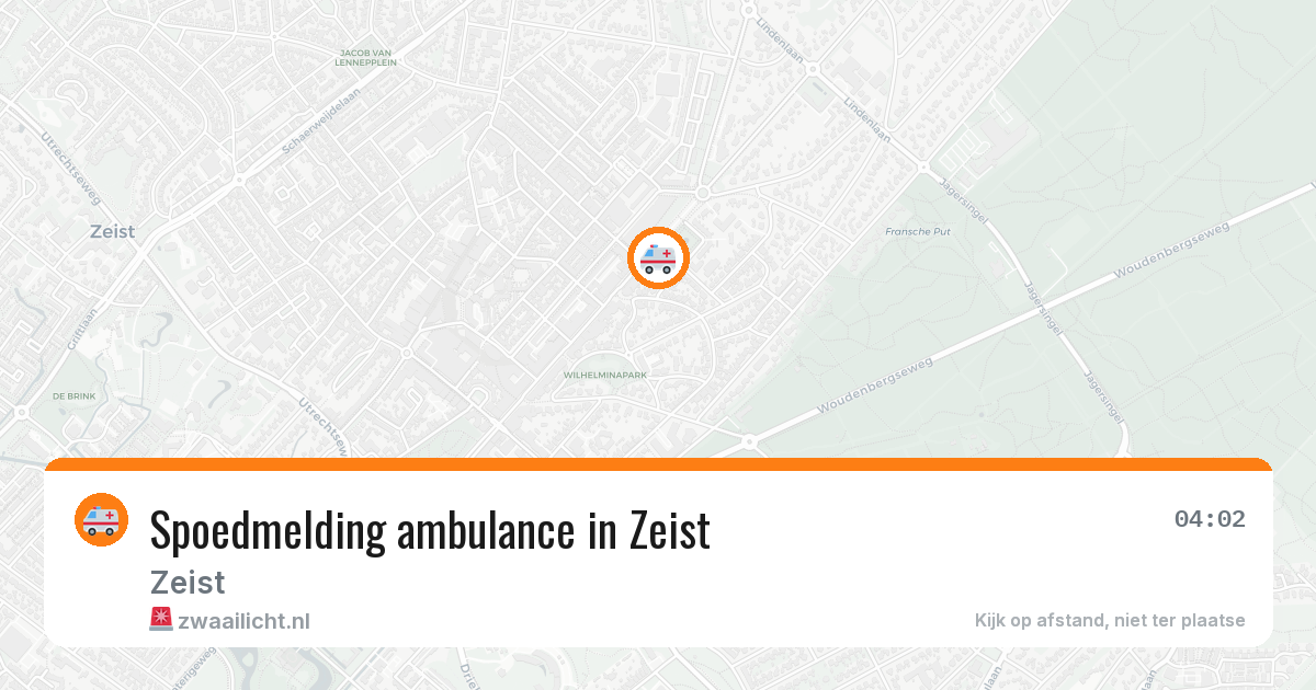 Spoedmelding ambulance in Zeist — 16 mei 2026