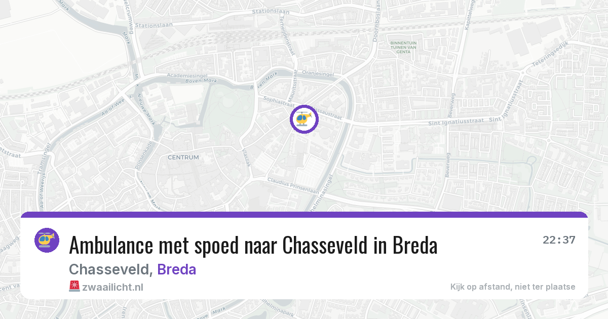 Ambulance met spoed naar Chasseveld in Breda — 4 jul 2026
