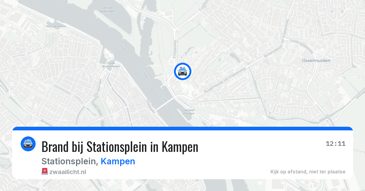 Brand bij Stationsplein in Kampen — 12 mei 2026