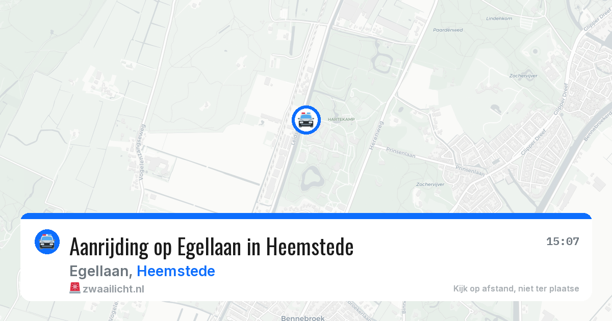 Aanrijding op Egellaan in Heemstede — 12 mei 2026