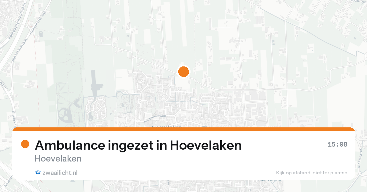 Ambulance ingezet in Hoevelaken — 25 aug 2026