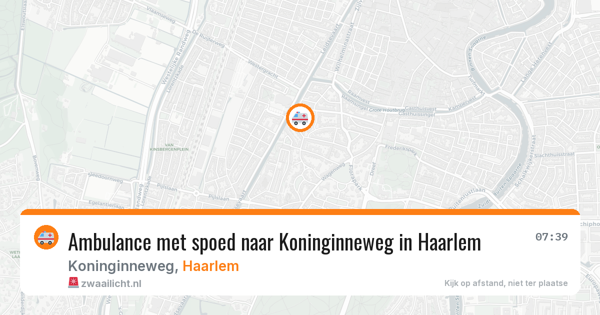 Ambulance met spoed naar Koninginneweg in Haarlem — 13 apr 2026