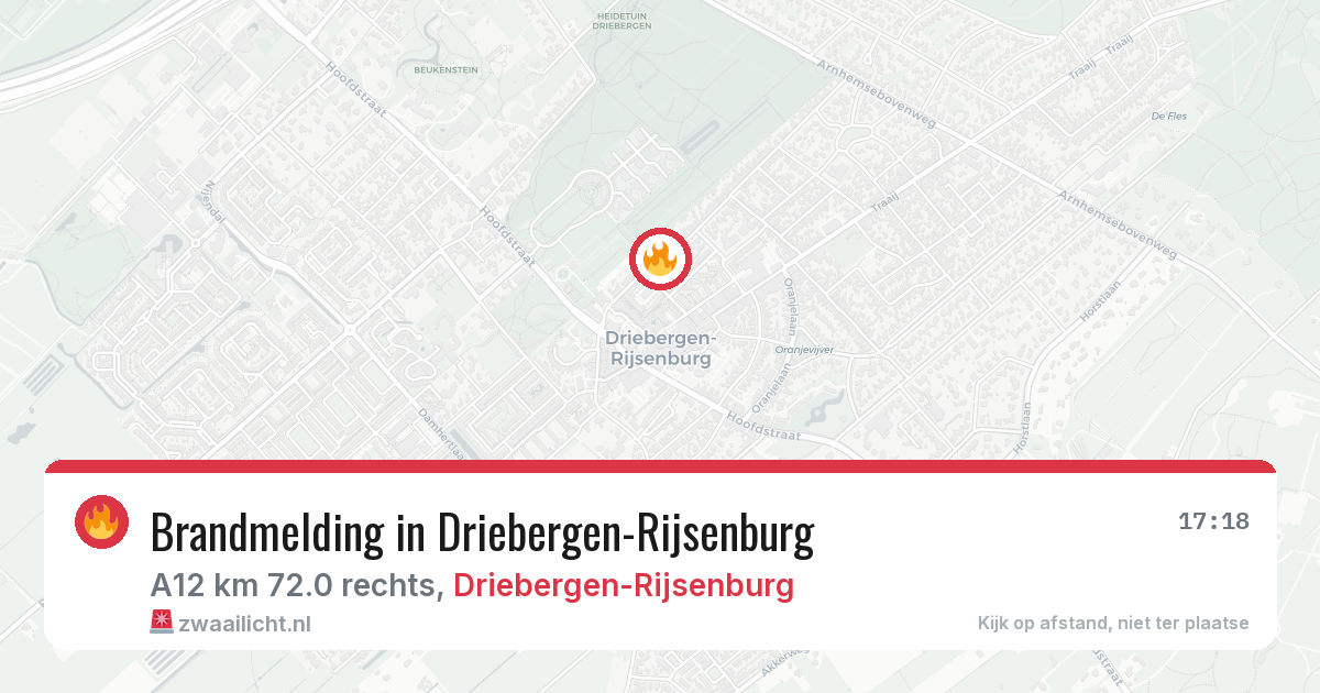 Brandmelding in Driebergen-Rijsenburg — 7 apr 2026
