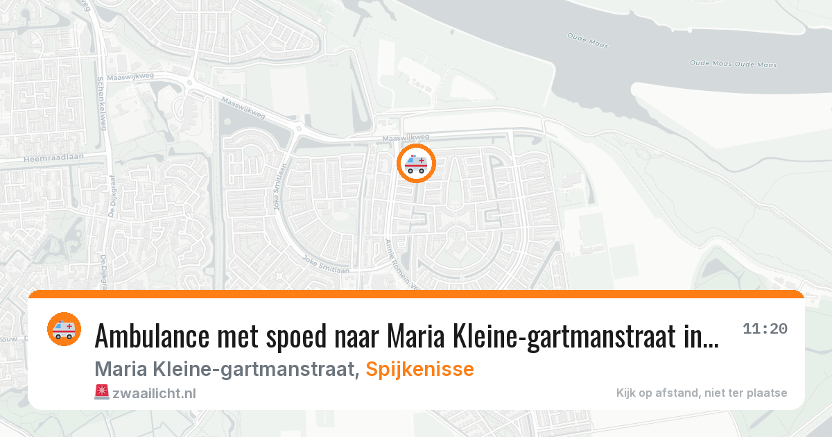 Ambulance met spoed naar Maria Kleine-gartmanstraat in Spijkenisse — 31 jul 2026
