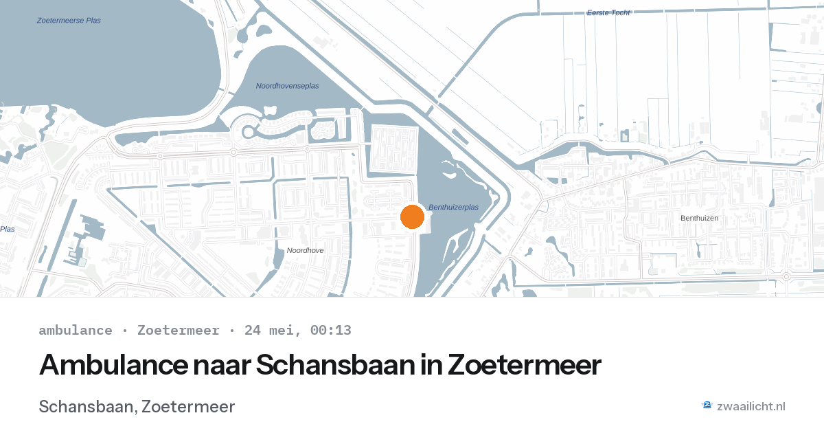 Ambulance naar Schansbaan in Zoetermeer — 23 mei 2026