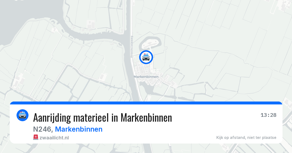 Aanrijding materieel in Markenbinnen — 28 mei 2026