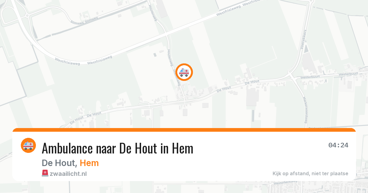 Ambulance naar De Hout in Hem — 9 apr 2026