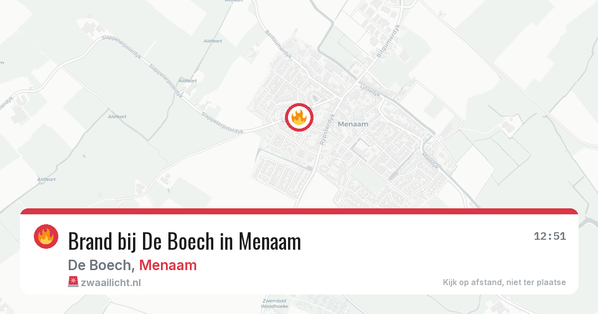 Brand bij De Boech in Menaam — 8 mei 2026