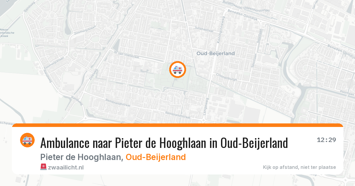 Ambulance naar Pieter de Hooghlaan in Oud-Beijerland — 21 apr 2026