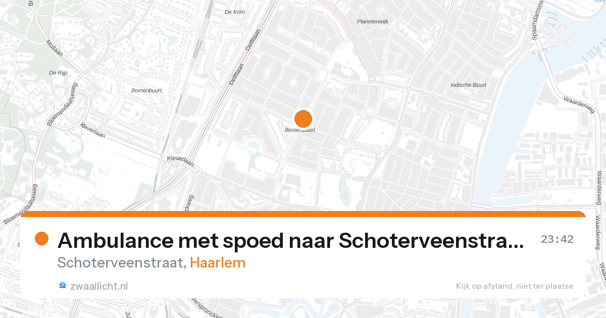 Ambulance met spoed naar Schoterveenstraat in Haarlem — 26 aug 2026