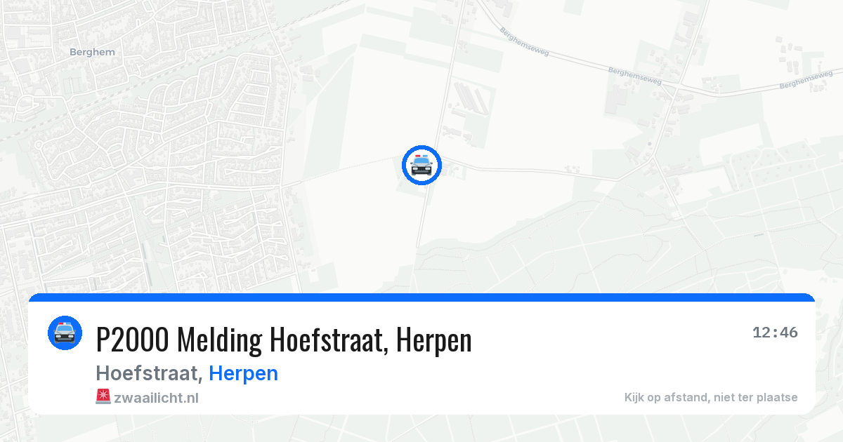P2000 Melding Hoefstraat, Herpen — 29 mei 2026