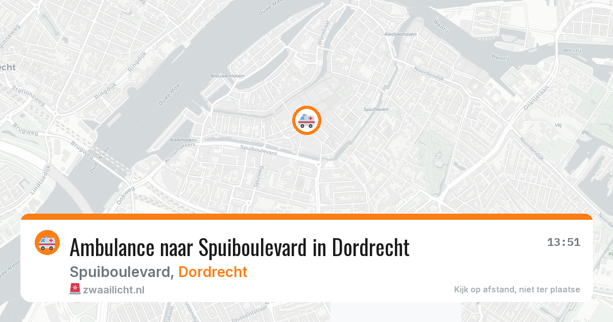 Ambulance naar Spuiboulevard in Dordrecht — 20 mrt 2026