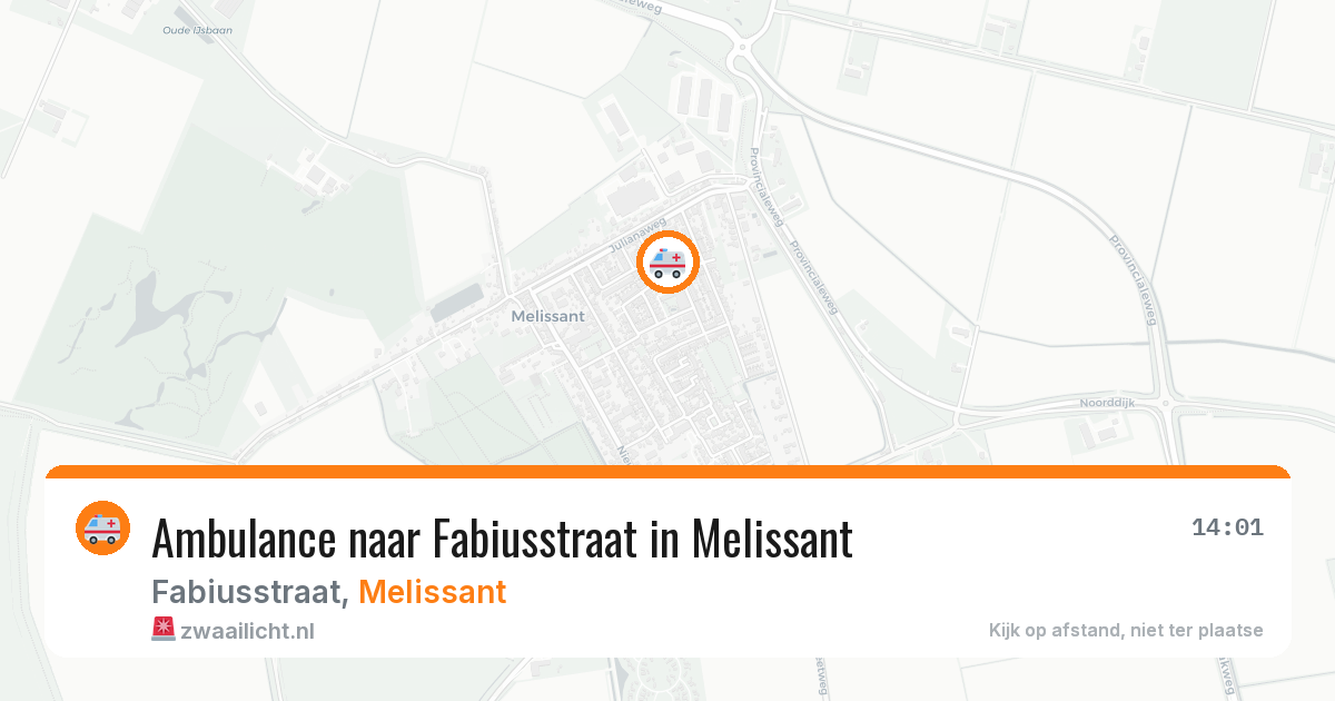 Ambulance naar Fabiusstraat in Melissant — 4 jul 2026