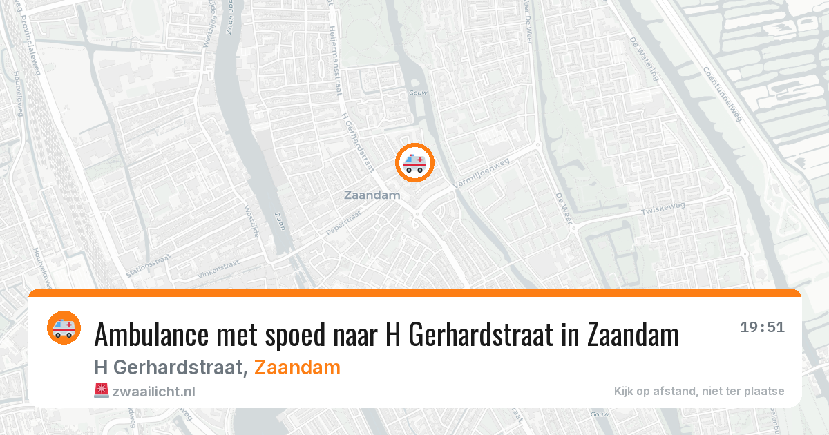 Ambulance met spoed naar H Gerhardstraat in Zaandam — 18 jan 2026