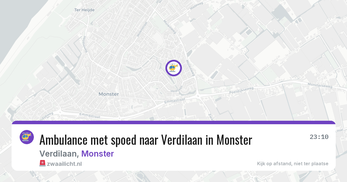 Ambulance met spoed naar Verdilaan in Monster — 9 jun 2026