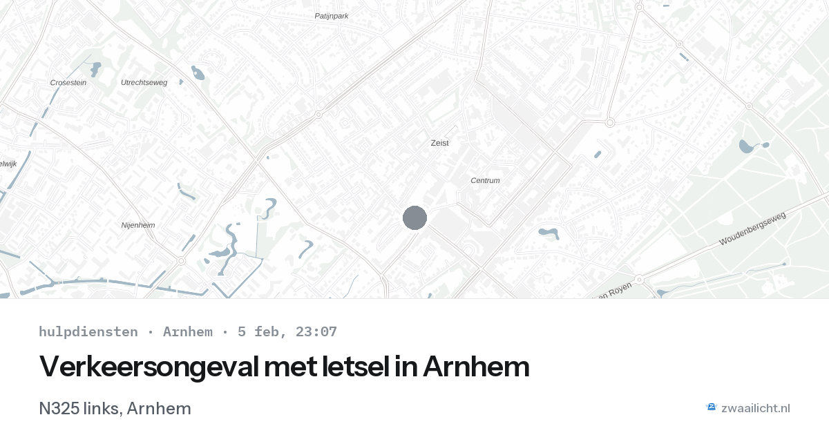 Verkeersongeval met letsel in Arnhem — 5 feb 2026
