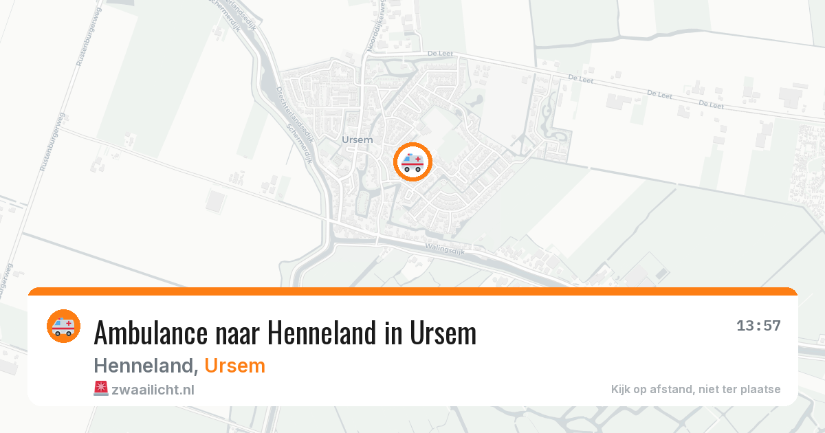 Ambulance naar Henneland in Ursem — 23 jun 2026
