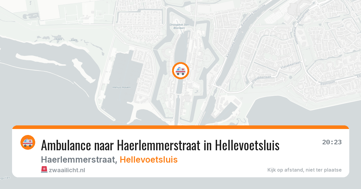 Ambulance naar Haerlemmerstraat in Hellevoetsluis — 16 jul 2026
