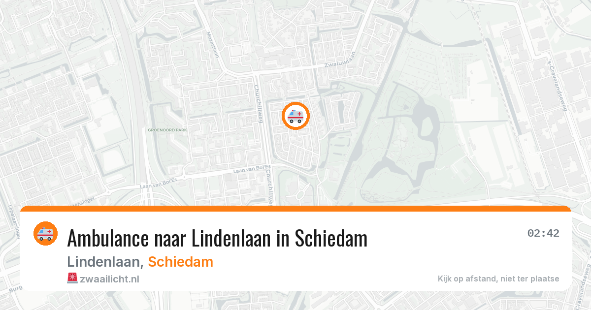 Ambulance naar Lindenlaan in Schiedam — 24 mrt 2026