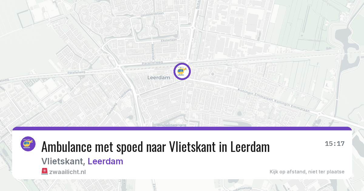 Ambulance met spoed naar Vlietskant in Leerdam — 18 jun 2026