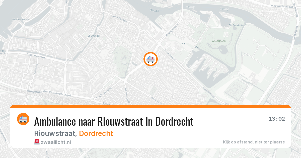Ambulance naar Riouwstraat in Dordrecht — 23 mrt 2026