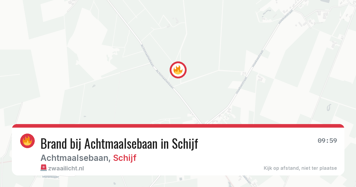 Brand bij Achtmaalsebaan in Schijf — 3 aug 2026