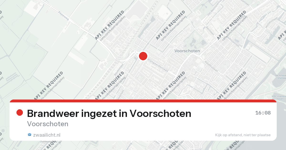 Brandweer ingezet in Voorschoten — 26 aug 2026 | 🚨 Zwaailicht.nl