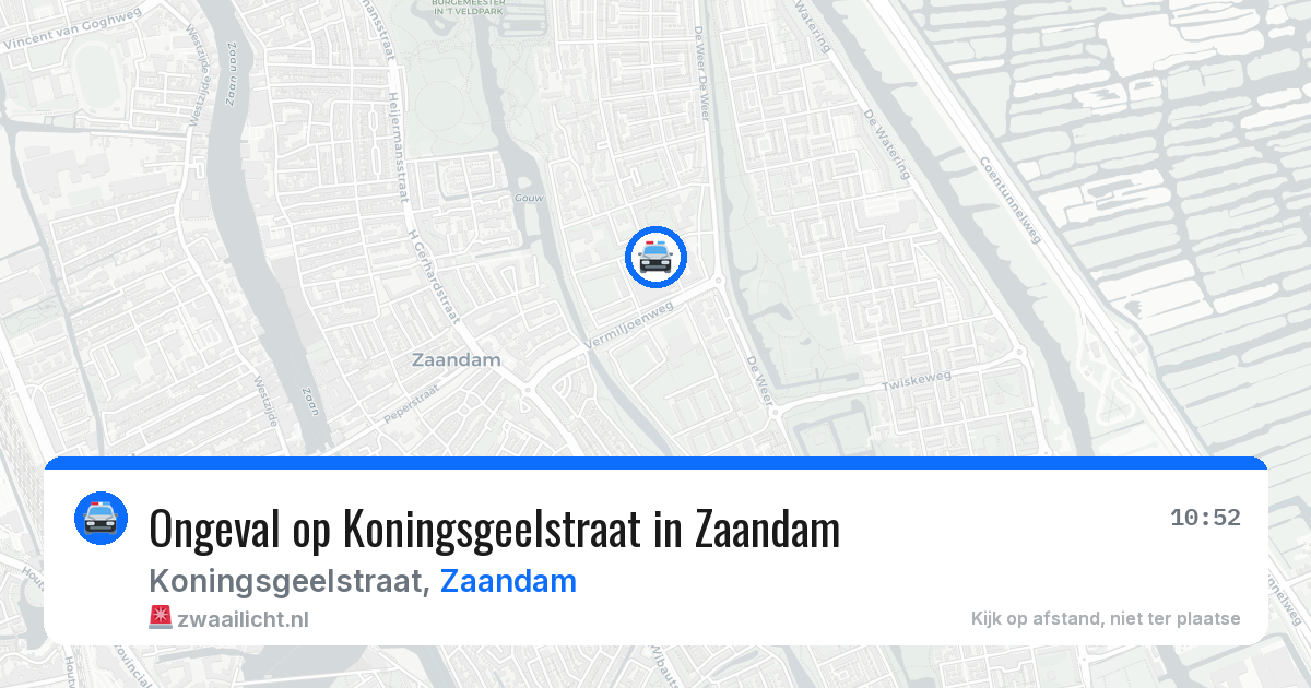 Ongeval op Koningsgeelstraat in Zaandam — 2 jul 2026
