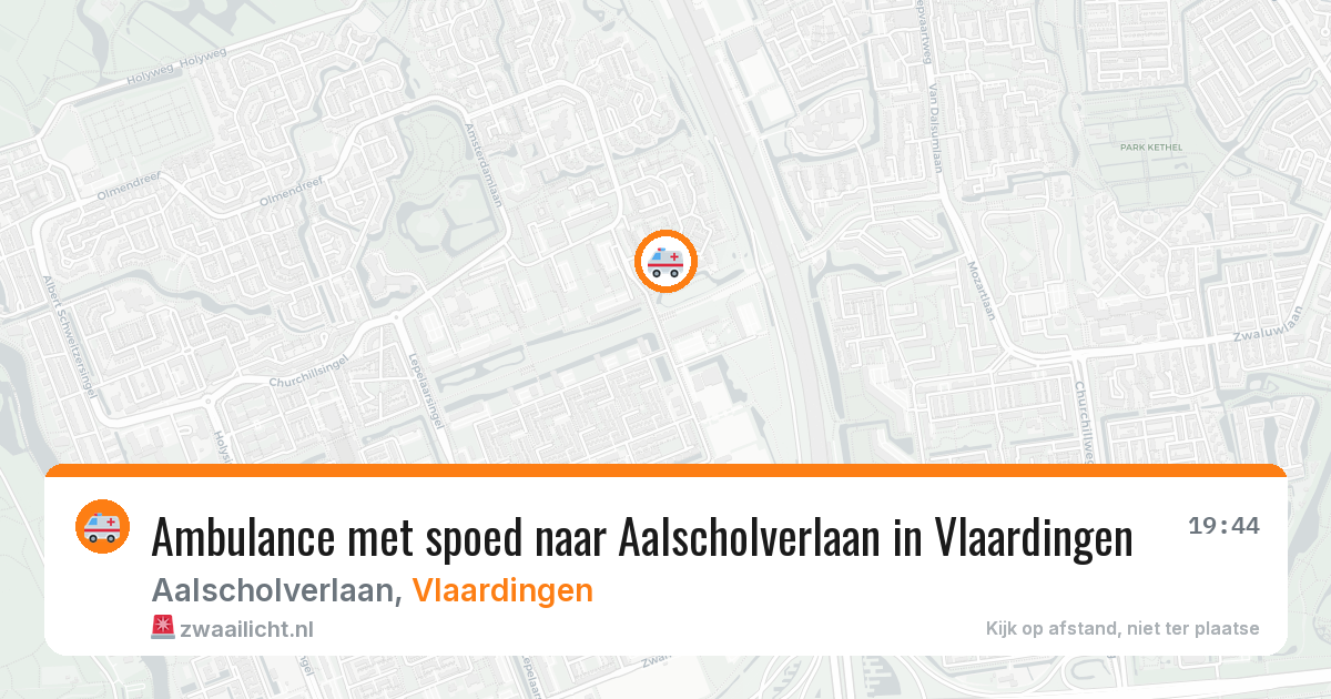 Ambulance met spoed naar Aalscholverlaan in Vlaardingen — 27 jun 2026