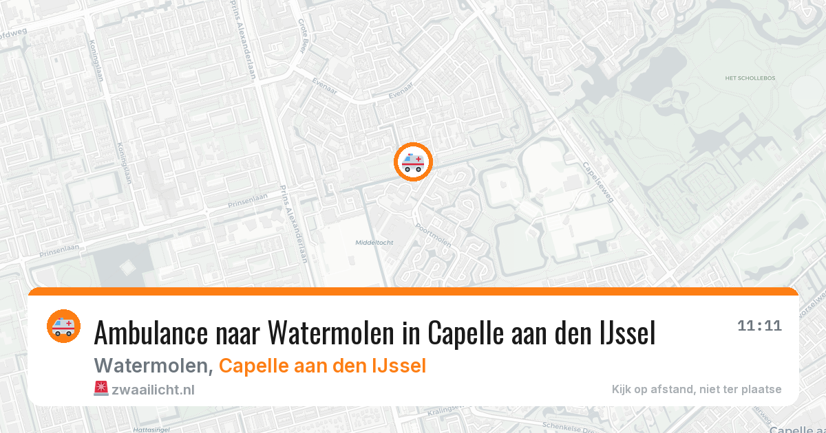 Ambulance naar Watermolen in Capelle aan den IJssel — 30 jun 2026