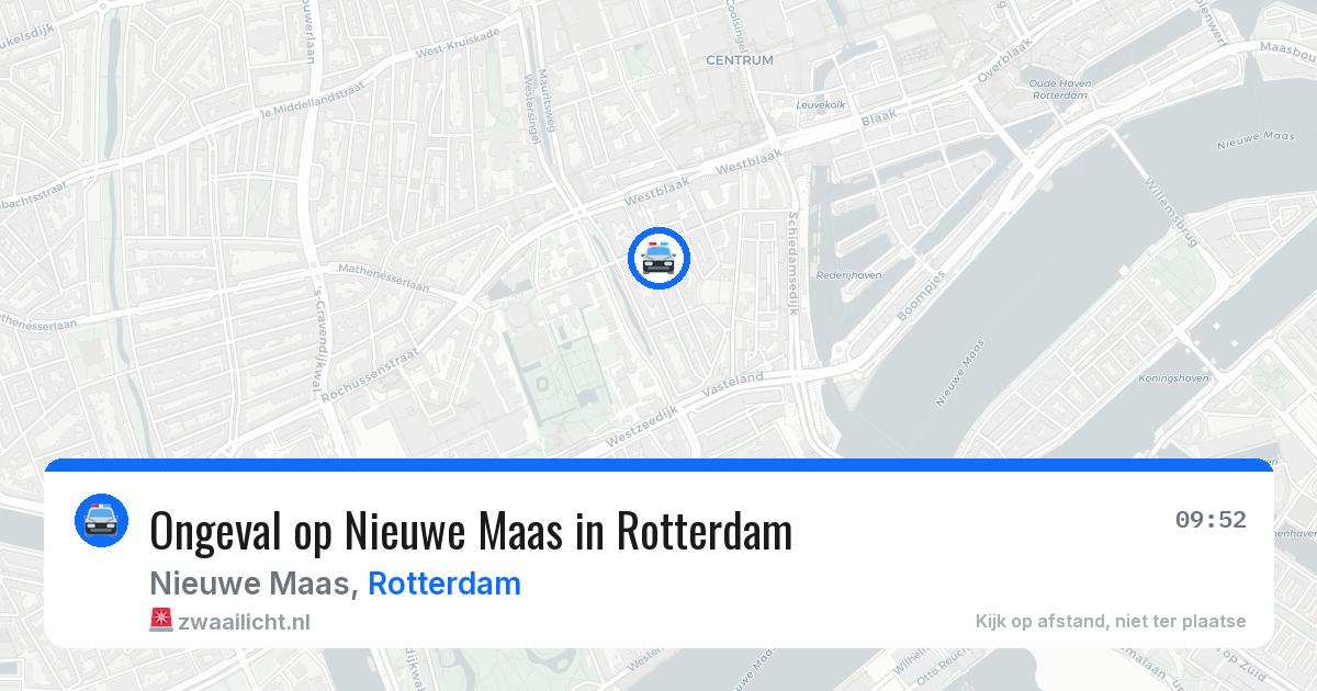 Ongeval op Nieuwe Maas in Rotterdam — 6 jul 2026