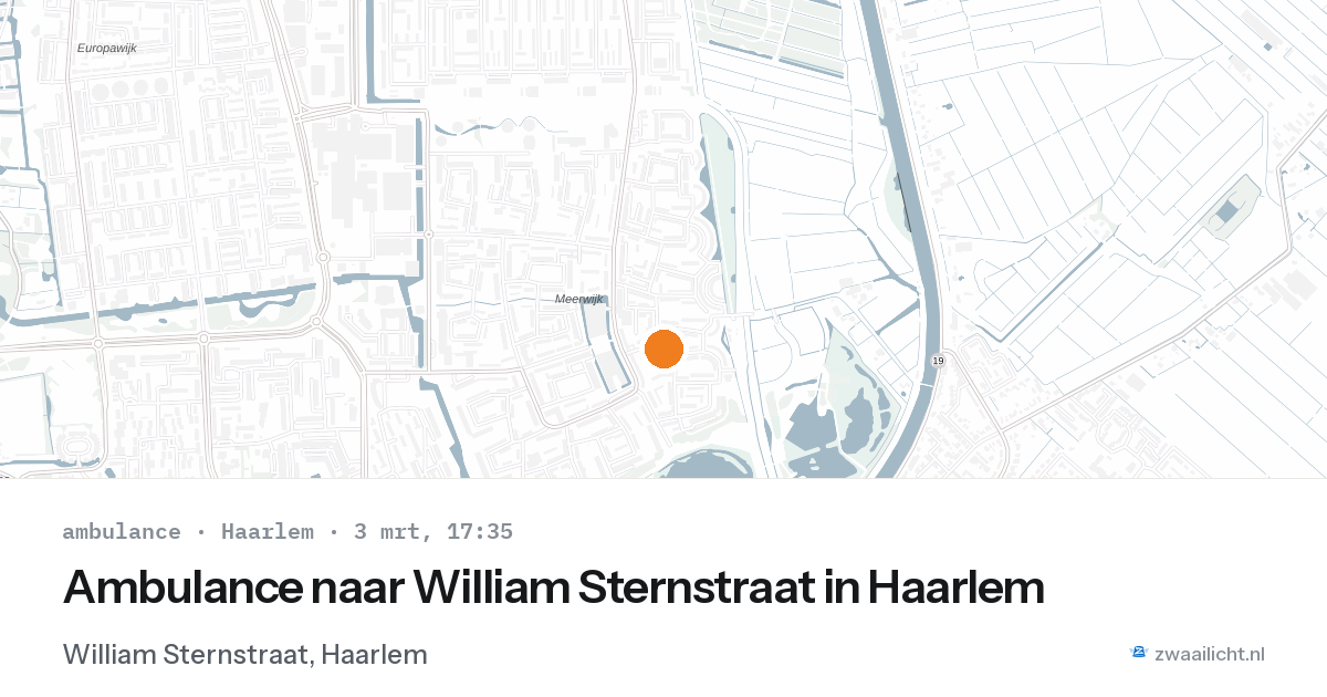 Ambulance naar William Sternstraat in Haarlem — 3 mrt 2026