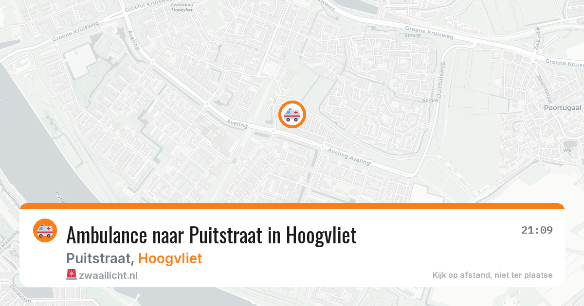 Ambulance naar Puitstraat in Hoogvliet — 10 aug 2026