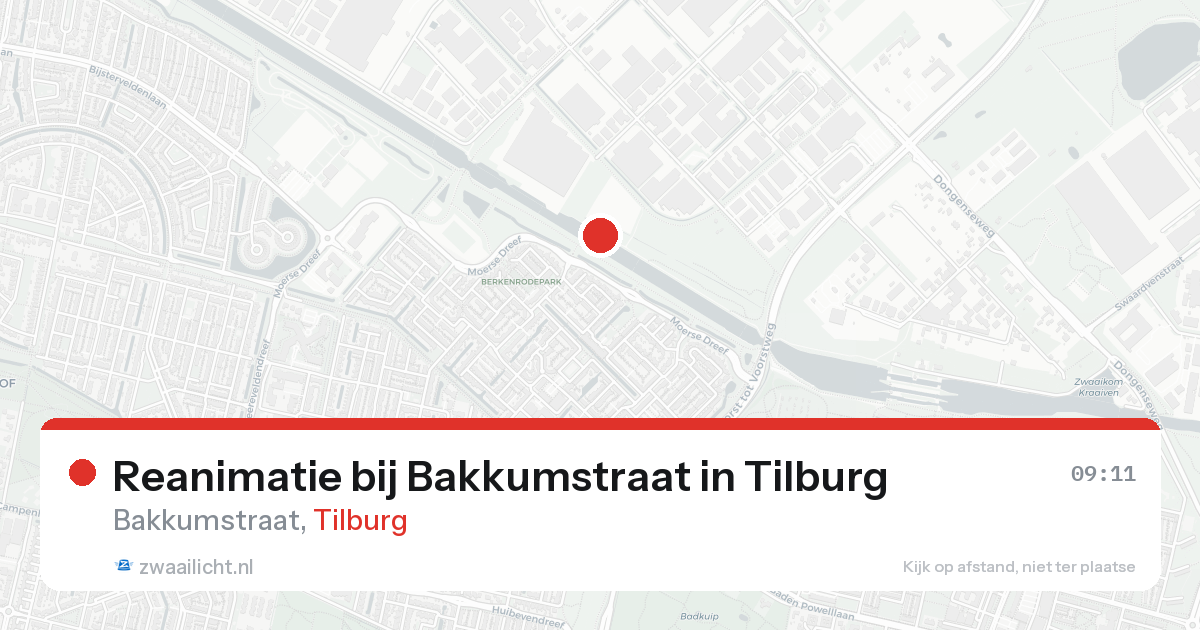 Reanimatie bij Bakkumstraat in Tilburg — 22 aug 2026