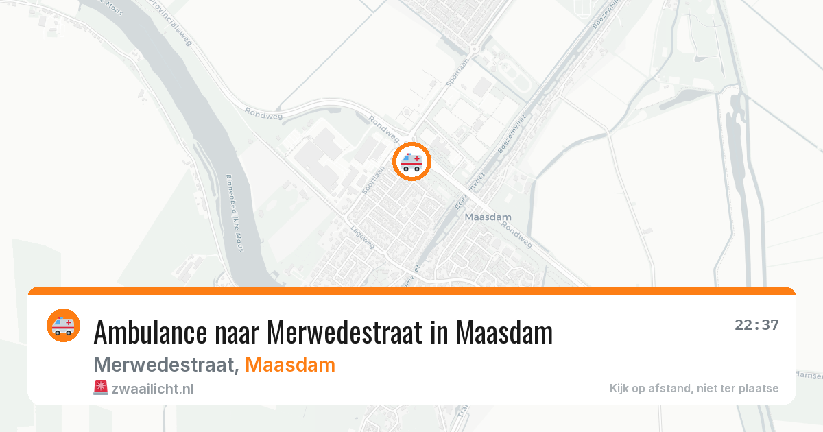 Ambulance naar Merwedestraat in Maasdam — 10 jul 2026