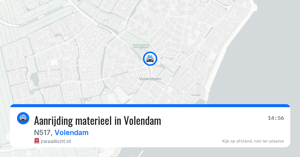 Aanrijding materieel in Volendam — 30 jun 2026