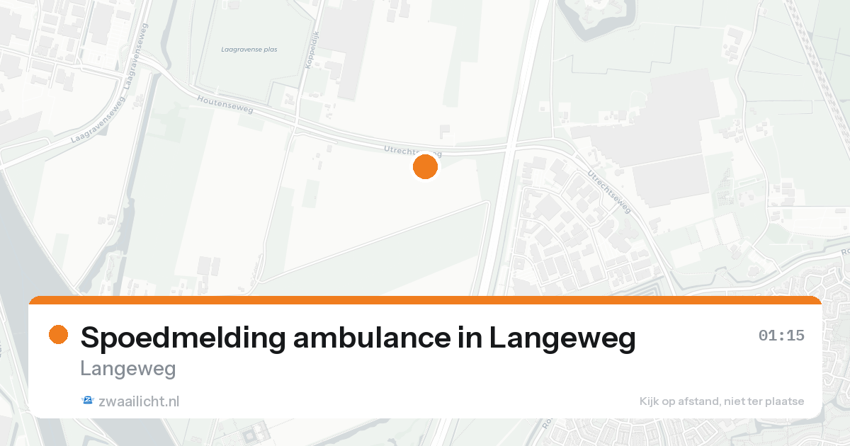 Spoedmelding ambulance in Langeweg — 26 mei 2026