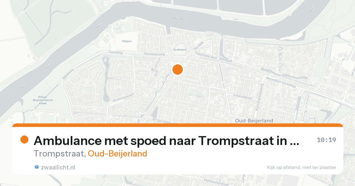 Ambulance met spoed naar Trompstraat in Oud-Beijerland — 7 feb 2026